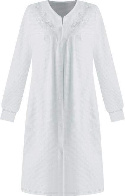 Women's Embroidered Long Sleeve Robe