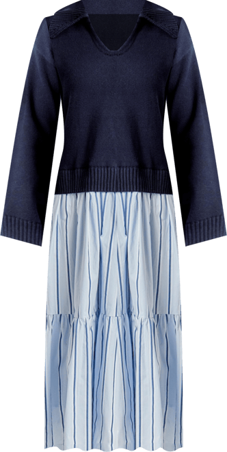 Women's Mixed media Midi Dress