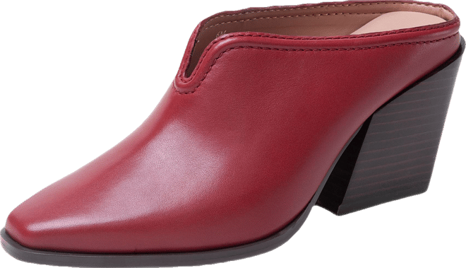 Shelley Women's Mid-Height Stack Heel Western Mule