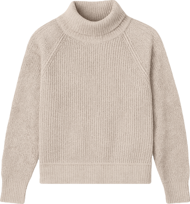 Women's Heathered Yarn Relaxed Lounge Turtleneck Sweater