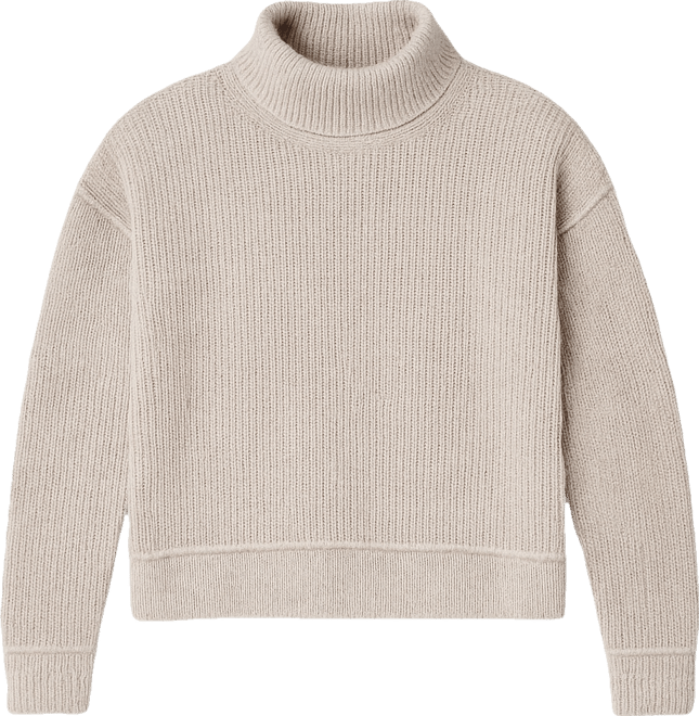 Women's Heathered Yarn Relaxed Lounge Turtleneck Sweater