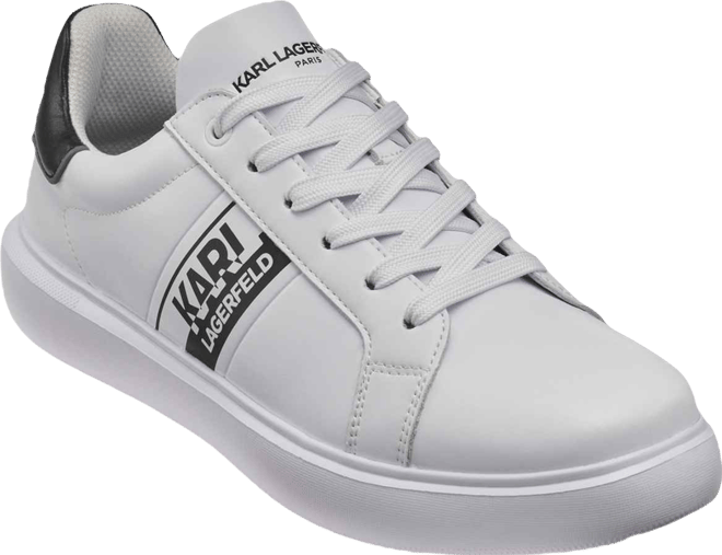 Men's Side Logo Plain Toe Sneakers