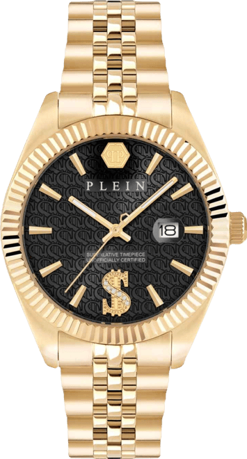 Men's Black Stainless Steel Watch, 41mm