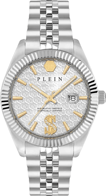 Men's Silver Stainless Steel Watch, 41mm