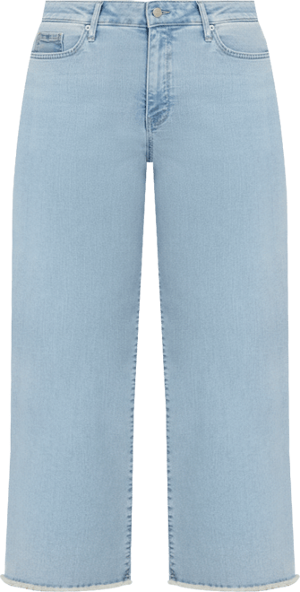 Plus Size Teresa Wide Leg Ankle Fray Hem Jeans