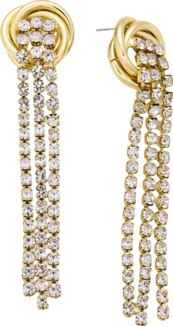 Crystal Tassel Knot Statement Earrings, Macy's Exclusive