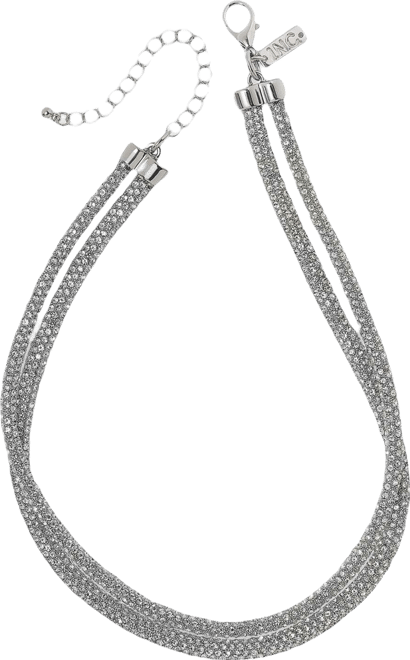 Rhinestone Layered Collar Necklace, 15-3/4"+ 3" extender, Macy's Exclusive