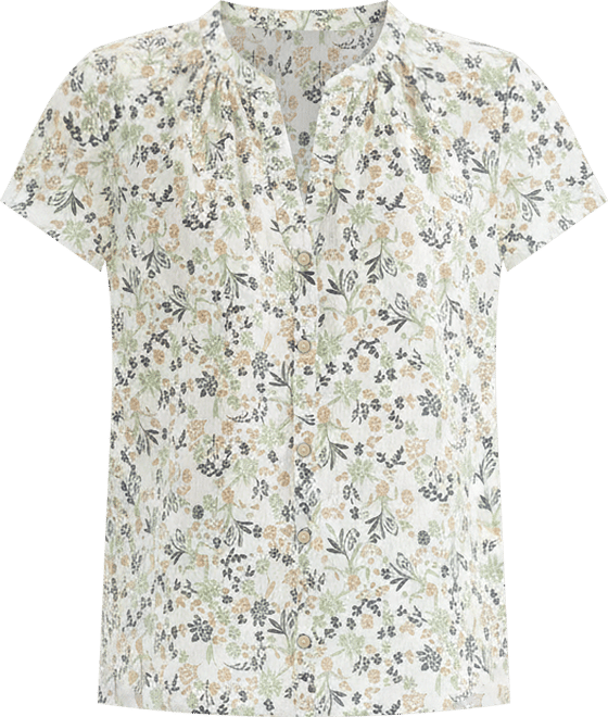 Petite Printed Flutter Sleeve Top, Macy's Exclusive