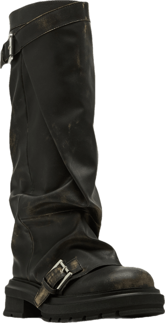 Women's Restore Knee-High Slouchy Lug-Sole Moto Boots