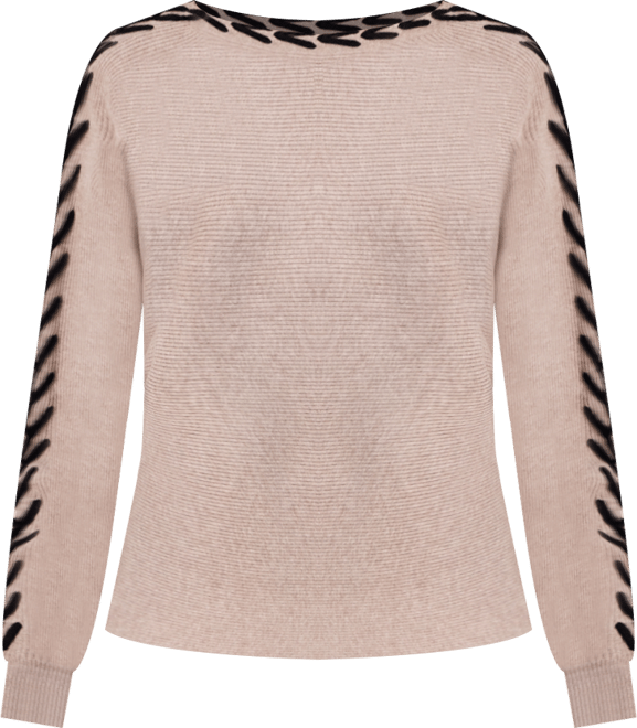 Women's Ribbed Dolman-Sleeve Sweater