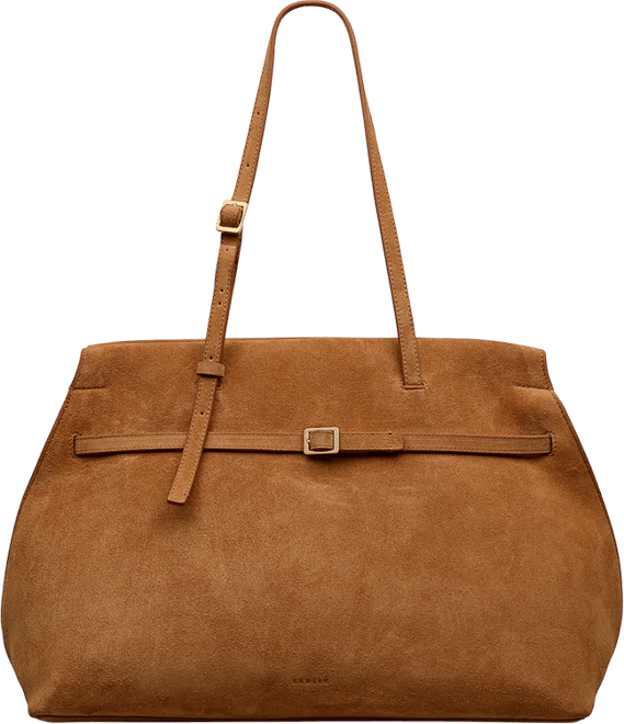 The Christina Large Suede Zip Top Shoulder Bag