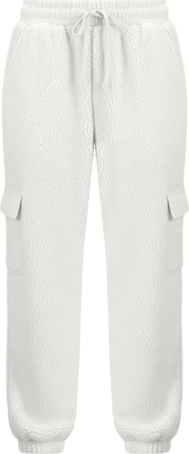 Juniors' Sherpa Cargo Jogger Pants