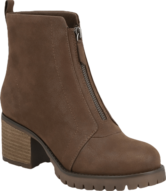 Women's Fabiola Front Zip Stacked Heel Ankle Booties