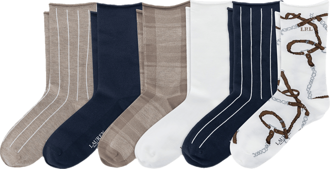 Women's 6-Pack Bridle Plaid Socks