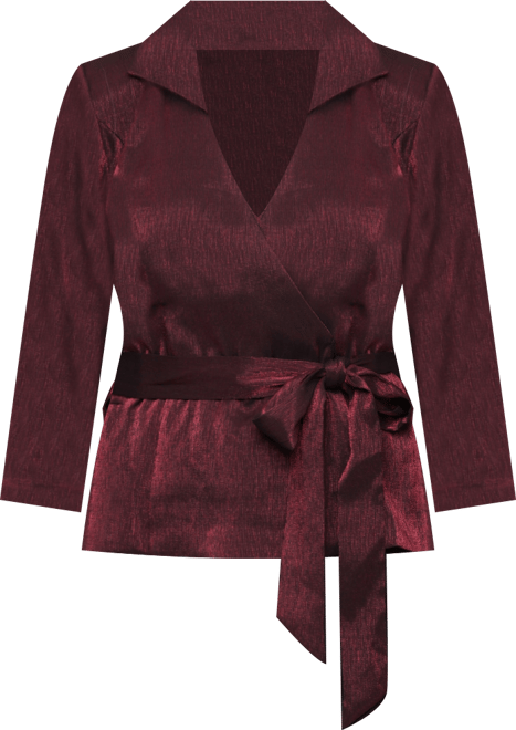 Women's V-Neck Shimmer Top