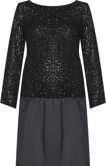 Women's Long Sleeve Boat Neck Dress