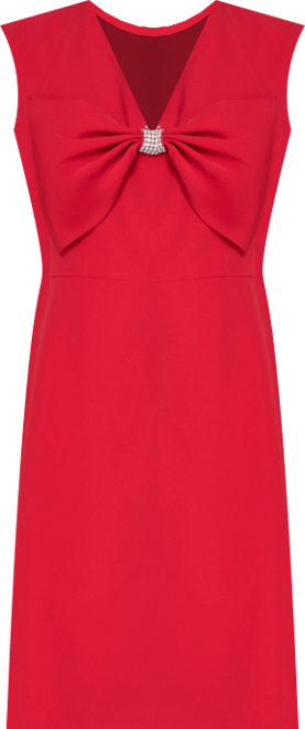 Women's V-Neck Bow Dress