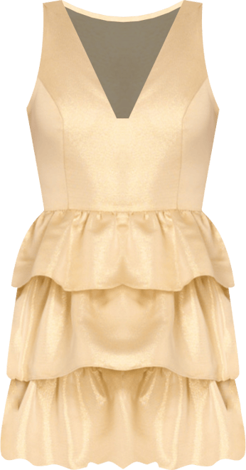 Women's Metallic Jacquard Mini Dress