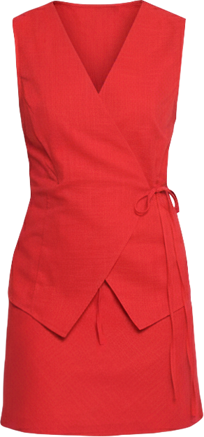 Women's Vanni Wrap Front Linen Top