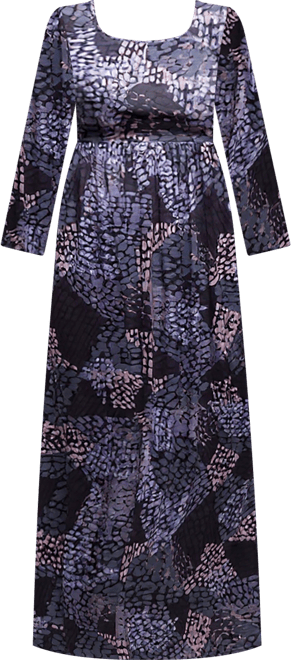 Plus Size Long Sleeve Empire Waist Maxi Dress