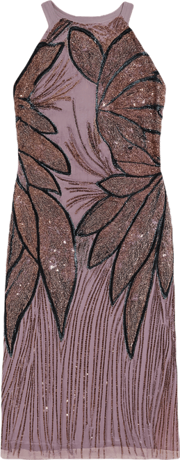 Petite Beaded Column Midi Dress