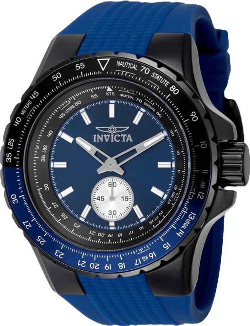 Men's 49300 Aviator Quartz Multifunction Blue Dial Watch