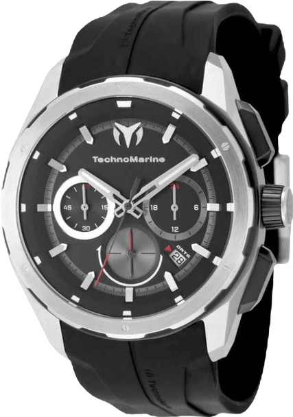 Men's Tm-318098 Ocean Quartz Chronograph Black Dial Watch