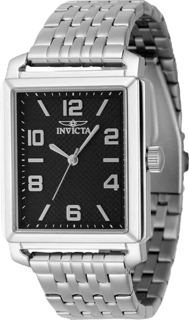 Men's 46659 Vintage Quartz 3 Hand Black Dial Watch