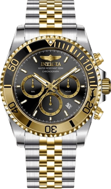 Men's 49837 Pro Diver Quartz Chronograph Black Dial Watch