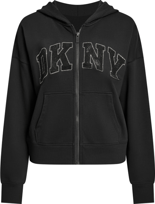 Women's Exploded Rhinestone Varsity Logo Full-Zip Hoodie