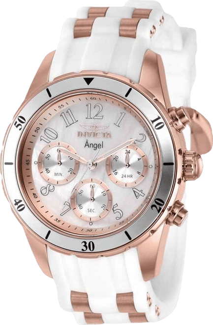 Women's 38755 Angel Quartz Chronograph White Dial Watch