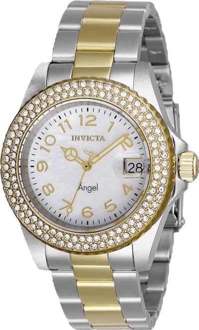 Women's 28675 Angel Quartz 3 Hand White Dial Watch