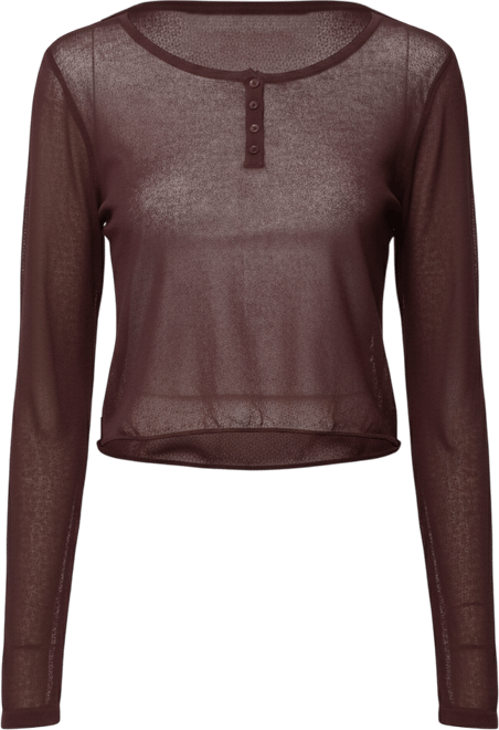 Women's Kilian Sheer Knit Henley Top