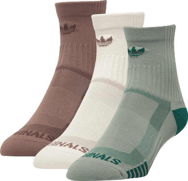 adidas Trefoil 3-Pack Tech Quarter Socks - Adult | Foot Locker