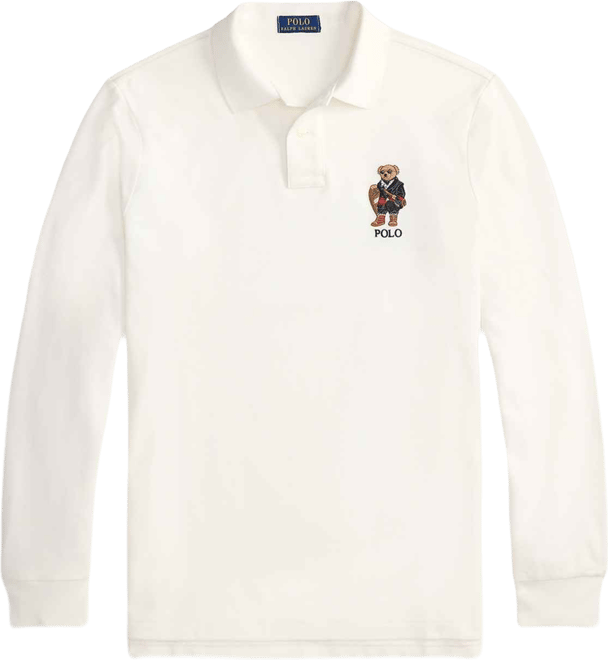 Men's Classic Fit Polo Bear Long-Sleeve Polo Shirt