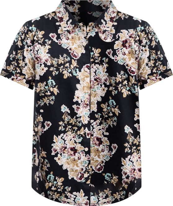 Men's Wildflower Short-Sleeve Button-Up Shirt, Macy's Exclusive