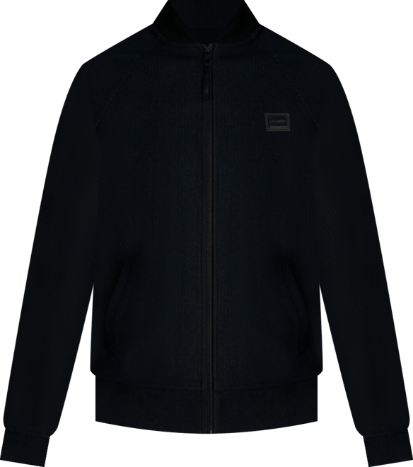 Men's Logo Patch Track Bomber Jacket