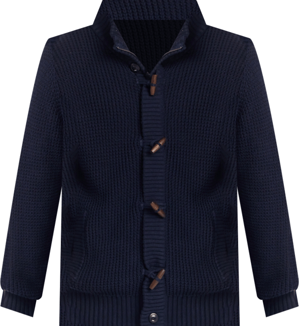 Men's Tuck Stitch Long Sleeves Sweater Jacket