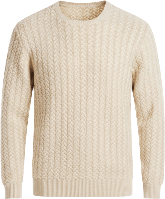 Men's Braided Crewneck Sweater