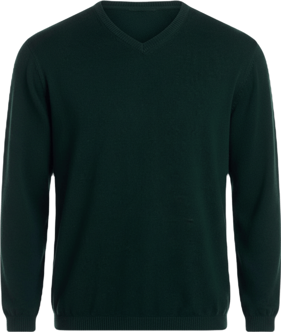 Men's Cotton Cashmere Holiday V-Neck Sweater