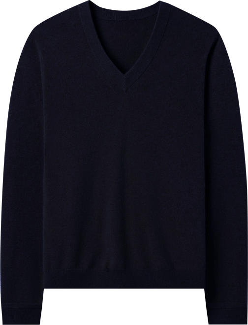 Men's Cotton Cashmere Holiday V-Neck Sweater