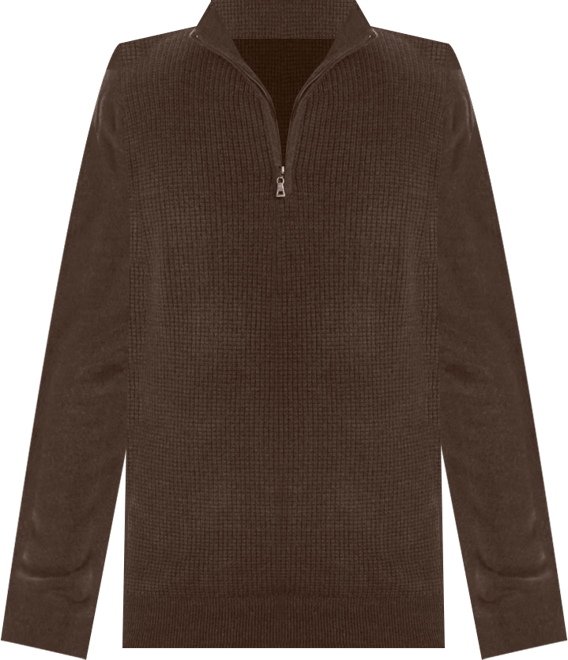 Men's Textured Quarter-Zip Sweater