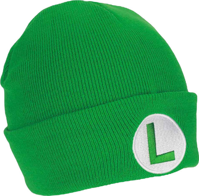 Men's Luigi Logo Embroidery Standard Cuff Acrylic Knit Beanie Cuff Beanie