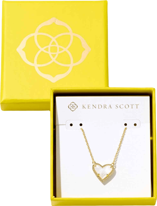 14k Gold-Plated Gemstone Heart Pendant Necklace, 15" + 2" extender