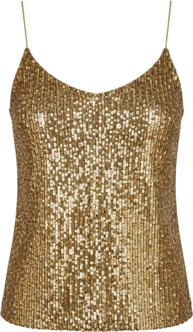 Women's Hatita Sequined Mesh Spaghetti Strap Camisole Top