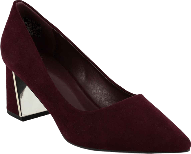 Women's Canal Pointed Toe Block Heel Dress Pumps