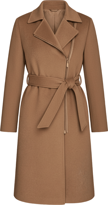 Women's Notch Collared Belted Coat