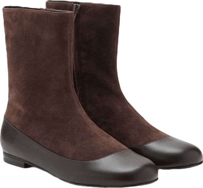 Women's Combined Leather Ankle Boots