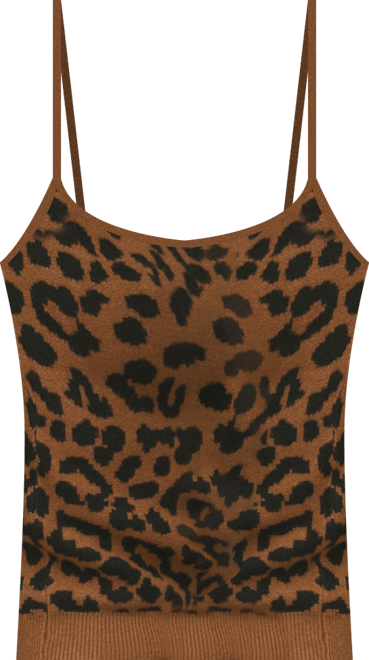 Women's Leopard-Print Knitted Top