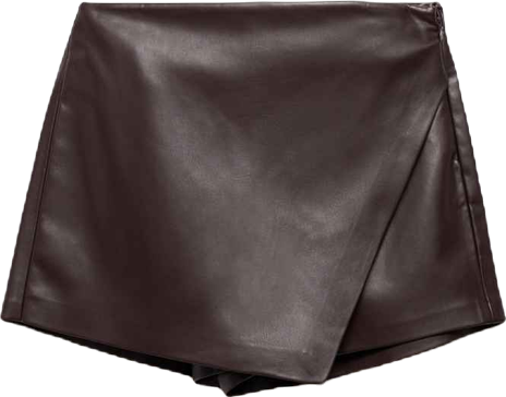 Women's Leather-Effect Skort